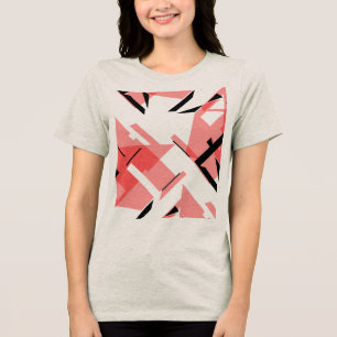 Camiseta Triblenda Formas negras negras livianas Resumen de arte insp