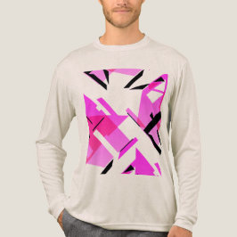 Camiseta Triblenda Formas negras rosa magenta Resumen inspirado en MC