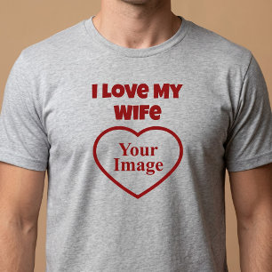 Camiseta Triblenda Foto de Amo a Mi Esposa