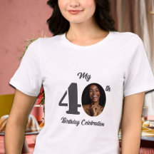 Foto de cumpleaños número 40 en negrita
