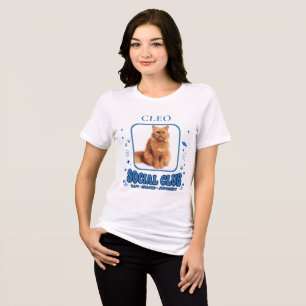 Camiseta Triblenda Foto de gato divertido personalizada y nombre
