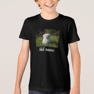 Camiseta Triblenda Foto de mascota personalizada y nombre