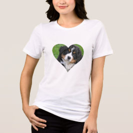 Camiseta Triblenda Foto de perro personalizado en el corazón