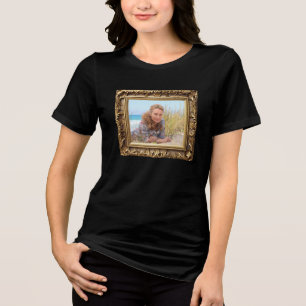 Camiseta Triblenda Foto enmarcada en oro vintage falso