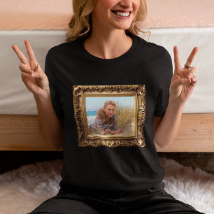 Camiseta Triblenda Foto enmarcada en oro vintage falso