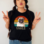 Camiseta Triblenda Foto Mascota retro Personalizado de perro ventilad<br><div class="desc">Celebra tu peluda mejor amiga con la Mascota Retro Personalizado Perro Vintage Personalizada Foto Tri-Blend Shirt! Con un diseño retro nostálgico de puesta de sol junto con una foto personalizado de su perro, esta camisa le permite mostrar a su mascota de una manera divertida y elegante. Simplemente sube la foto...</div>