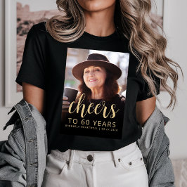 Camiseta Triblenda Foto personalizado Saluda Fiesta de cumpleaños núm