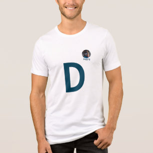 Camiseta Triblenda Foto personalizado y monograma inicial T-Shirt