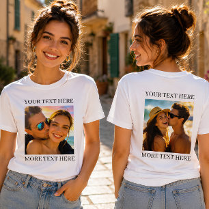 Camiseta Triblenda Foto y texto personalizados a doble cara