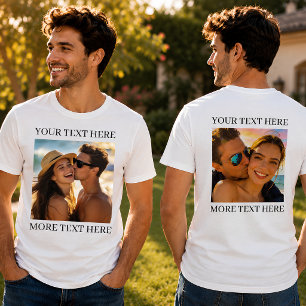 Camiseta Triblenda Foto y texto personalizados a doble cara