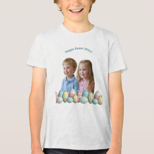 Camiseta Triblenda Fotos de niños huevos pintados de Pascua
