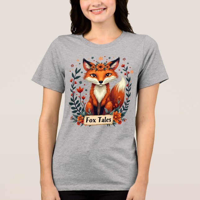 Camiseta Triblenda Fox Tales Boho Woodland Animal (Anverso)