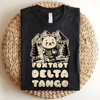 Camiseta Triblenda Foxtrot Delta Tango FDT oso contra Trump político