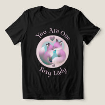 Foxy Lady | Fox Couple Kissing Valentines Black