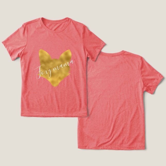 Camiseta Triblenda Foxy Mama Gold Fox (Diseño Anverso y Reverso)