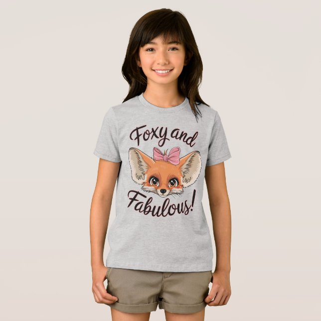 Camiseta Triblenda Foxy y Fabulous Cute Fennec Fox ( Anverso Completo)