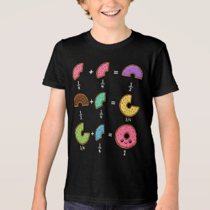 Camiseta Triblenda Fracciones de Donut Humor de Aprendizaje de Matemá