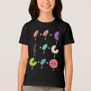 Camiseta Triblenda Fracciones de Donut Humor de Aprendizaje de Matemá