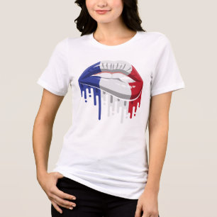 Camiseta Triblenda Francia labios orgullo raíz bandera