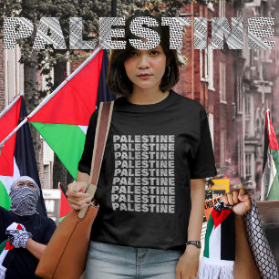 Camiseta Triblenda Free Palestine In Palestinian Scarf Design  Gaza