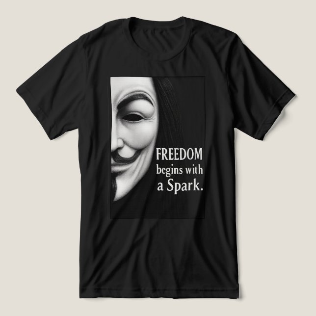 Camiseta Triblenda Freedom Begins With a Spark (Diseño delantero )