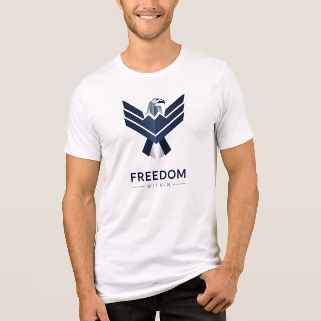 Camiseta Triblenda "Freedom Within" Modern Geometric Eagle (Anverso)