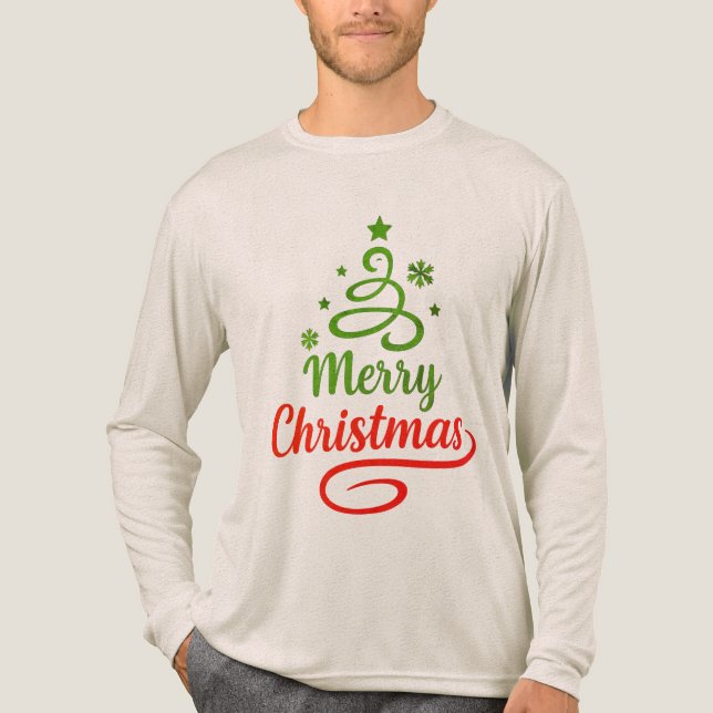 Camiseta Triblenda Freefit Merry Christmas Long Sleeve Tee 🎅 | Bella (Anverso)