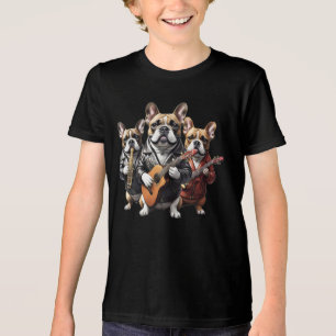Camiseta Triblenda French Bulldog banda de música Bulldogs Franceses