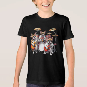 Camiseta Triblenda French Bulldog banda de música Bulldogs Franceses