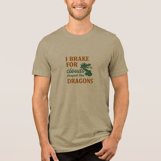 Camiseta Triblenda Freno por nubes en forma de dragones (Anverso)