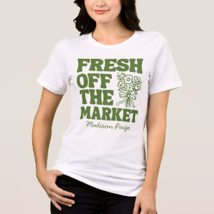 Camiseta Triblenda Fresco de Mercado Bridal Shower Caprichoso Verde