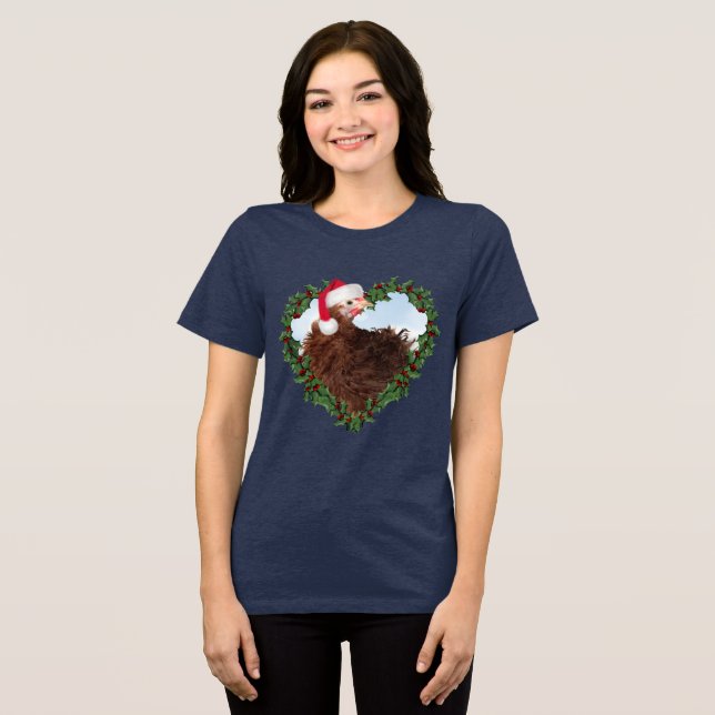 Camiseta Triblenda Frizzle Chick Chicken Navidades (Anverso Completo )
