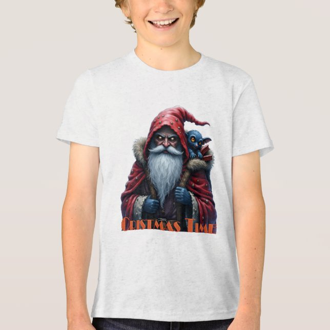 Camiseta Triblenda Frostbite Santa & His Mischief Elf. (Anverso)