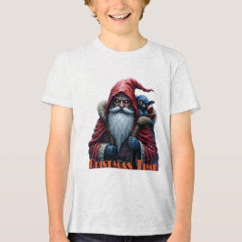 Camiseta Triblenda Frostbite Santa y su duende travieso.
