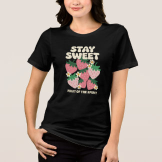 Camiseta Triblenda Fruta Del Espíritu Con Fresas