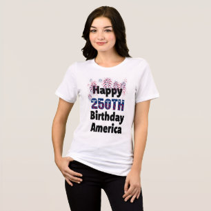 Camiseta Triblenda Fuegos Artificiales Patrióticos de América Feliz 2