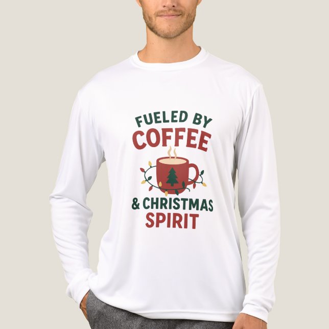 Camiseta Triblenda Fueled by Coffee & Christmas Spirit  (Anverso )
