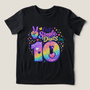 Camiseta Triblenda Fuera de los Dígitos Únicos Cumplo 10 Años