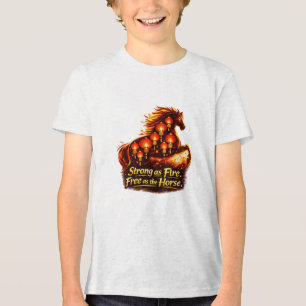 Camiseta Triblenda Fuerte como el arte de la linterna del caballo lib