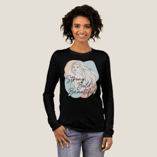 Camiseta Triblenda Fuerte negrita, bella - Minimalista mujer de arte