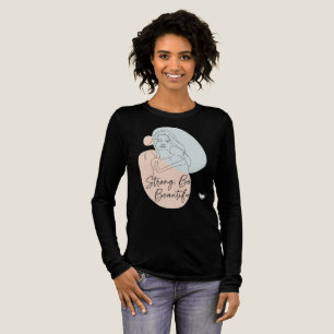 Camiseta Triblenda Fuerte negrita y bella - Línea Minimalista A femen