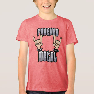 Camiseta Triblenda Fuerte y Metalizado Rótulos de la mano del diablo
