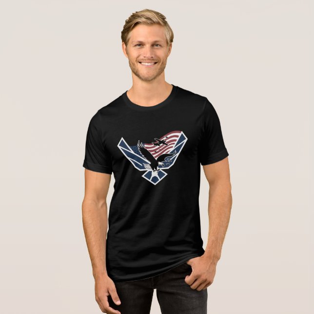 Camiseta Triblenda Fuerza Aérea del Ejército de Estados Unidos (Anverso Completo)