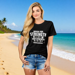 Camiseta Triblenda Fuerza de Dios Comienza Cristiano