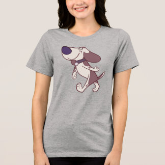 Camiseta Triblenda Fun Brown Y Cream Cartoon Dog Walking