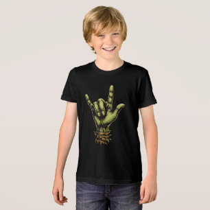 Camiseta Triblenda Fun Creepe Zombie Rock Hand Halloween