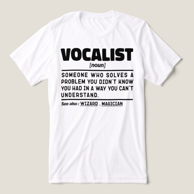 Camiseta Triblenda Fundadora de voz de definición vocalista moderna (Diseño delantero )