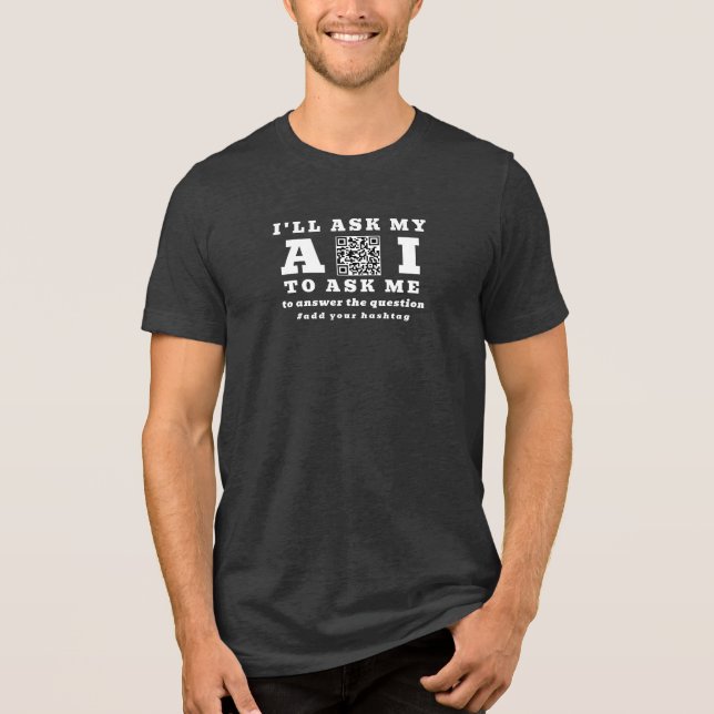 Camiseta Triblenda Funny AI Startup Tech – 2 QR Code Custom Marketing (Anverso)