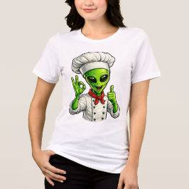 Camiseta Triblenda Funny Alien Chef Design Cute Space Cook With Chef