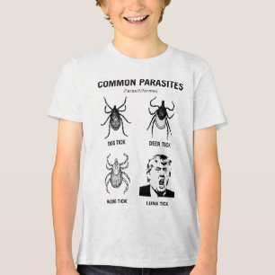 Camiseta Triblenda Funny anti Trump parásito común Luna Tick _1